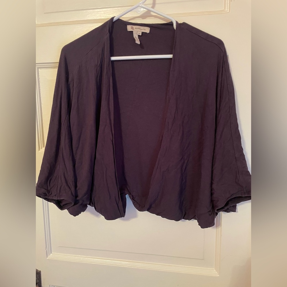bcbg generation black knit shrug - med